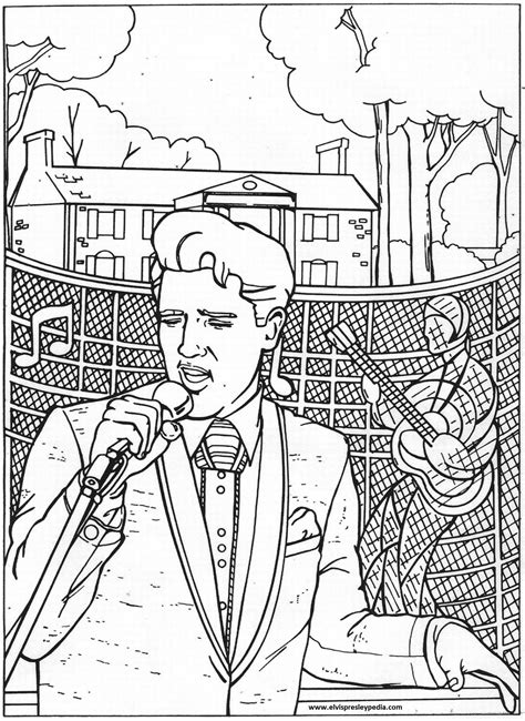 Printable Elvis Coloring Pages